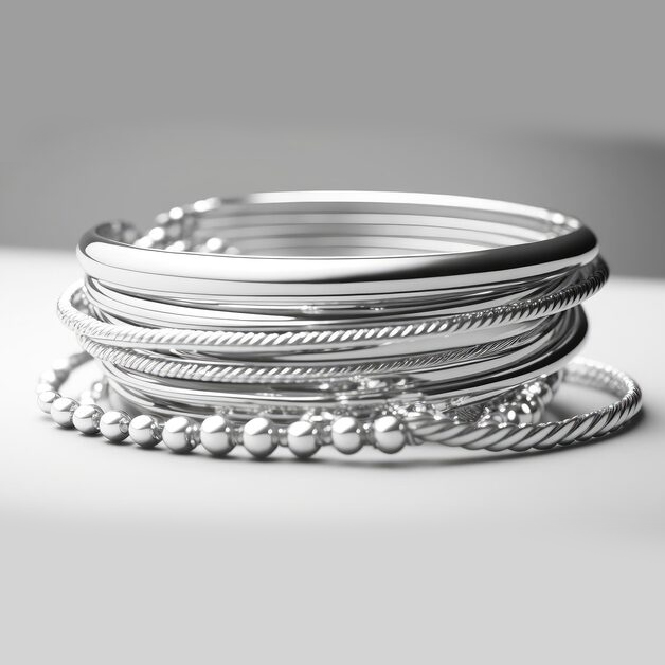 Silver Bangles
